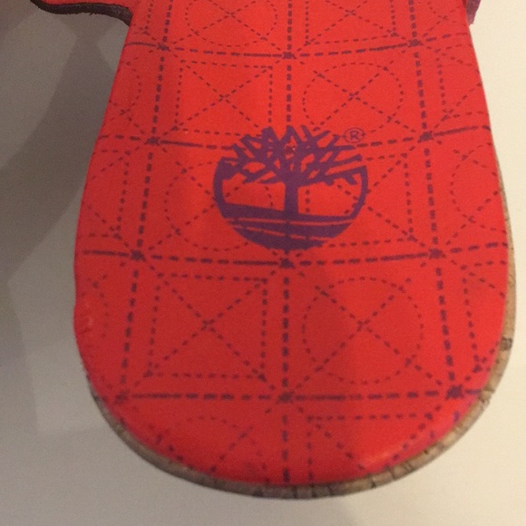 Great Timberland Red/Pur/Bn Leather Sandals - Picture 3 of 6